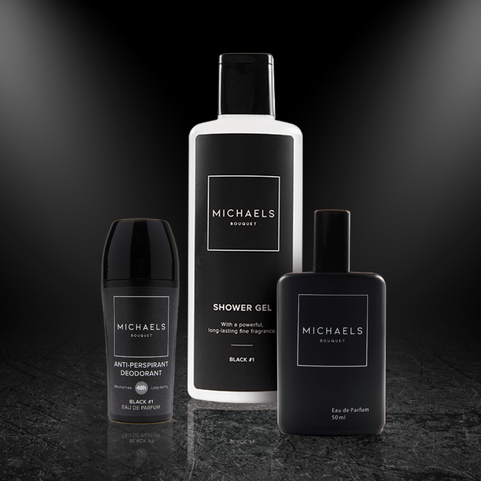 Black #1 Combo(Perfume, Shower Gel, Roll-On)