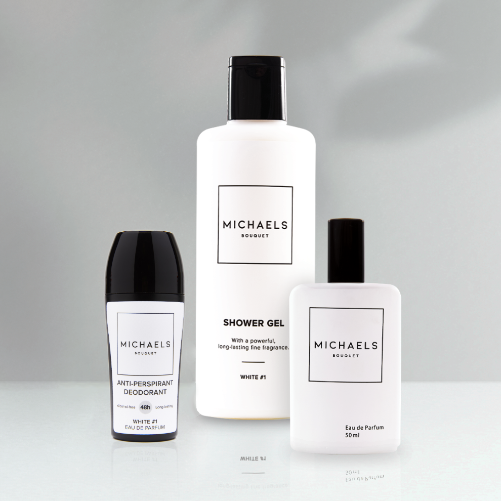 White #1 Combo(Perfume, Shower Gel, Roll-On)