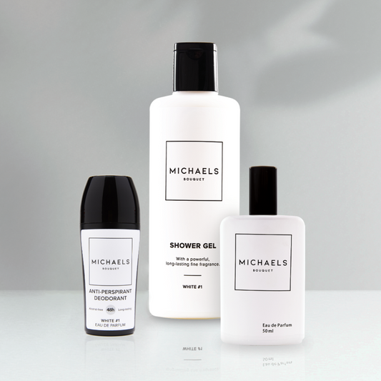 White #1 Combo(Perfume, Shower Gel, Roll-On)